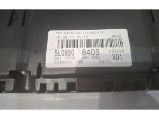 Geschwindigkeitsmesser Cockpit 5L0920840S   Skoda Yeti (5L)