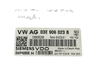 Блок управления двигателя 03E906023B, 5WP4080804 Skoda Fabia Mk2 (5J)