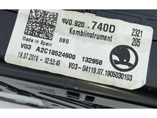 Панель приборов 6V0920740D, E2-A1-38-3 Skoda Fabia Mk3 (NJ)