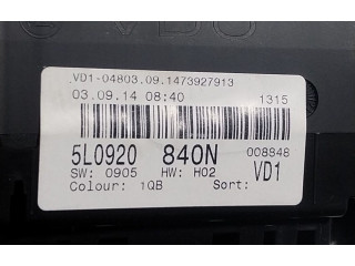 Панель приборов 5L0920840N1QB, 5L0920840   Skoda Yeti (5L)       