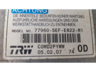 Блок подушек безопасности 77960SEFE822M1 Honda Accord