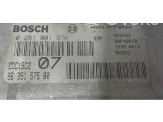 Блок управления двигателя 0281001976, 9635157580 Citroen Xsara