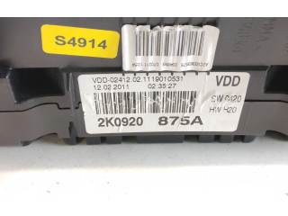 Přístrojová deska Volkswagen Caddy 2011 2K0920875A, 1119010531