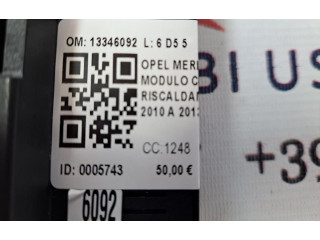 Блок управления климат-контролем 13346092, 13346092   Opel Meriva B