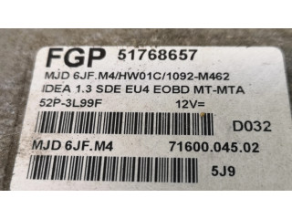 Блок управления двигателя 51768657, 7160004502 Fiat Idea
