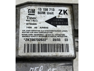 Блок подушек безопасности 327963935, 13158713 Opel Meriva A