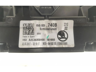 Спидометр (приборный щиток) 6V0920740B, 6V0920740B Skoda Fabia Mk3 (NJ)
