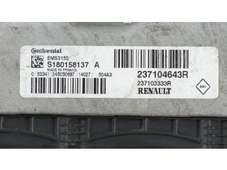 Блок управления двигателя 237104643R, S180158137 Dacia Duster