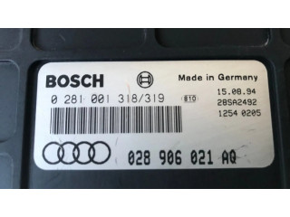 Блок управления двигателя 028906021AQ, 0281001318319 Audi 80 90 S2 B4
