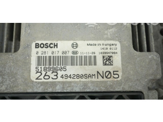 Блок управления двигателем Блок управления 0281017007 Opel Combo D