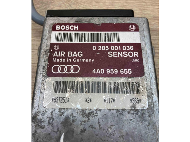 Блок подушек безопасности 4A0959655, 0285001036   Audi 80 90 S2 B4