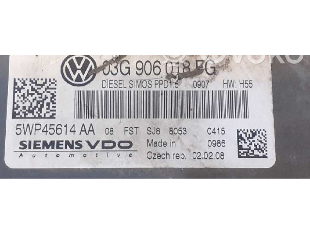 Řídící jednotka 03G906018FG, 5WP45614AA Volkswagen Passat Alltrack 2008