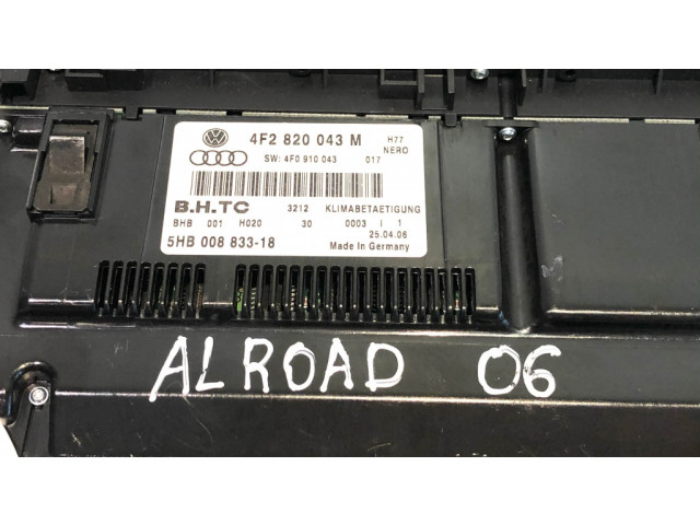 Блок управления климат-контролем 4F2820043M Audi A6 Allroad C6