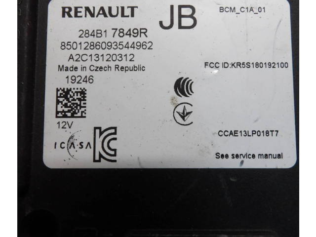 Блок комфорта 284B17849R, A2C13120312 Dacia Sandero