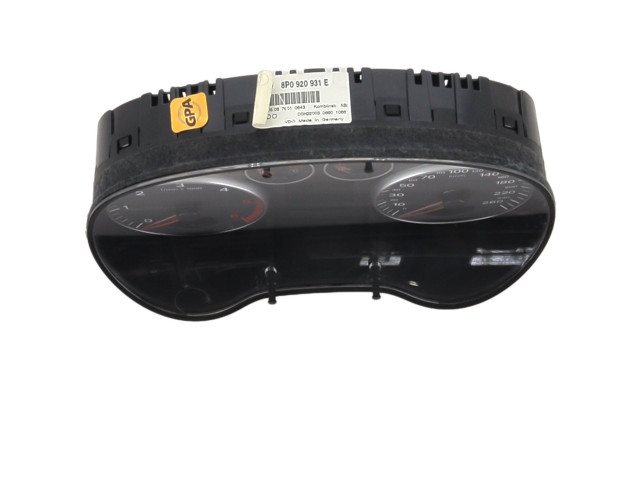 Спидометр (приборный щиток) 8P0920931E, B1-2043S Audi A3 S3 A3 Sportback 8P