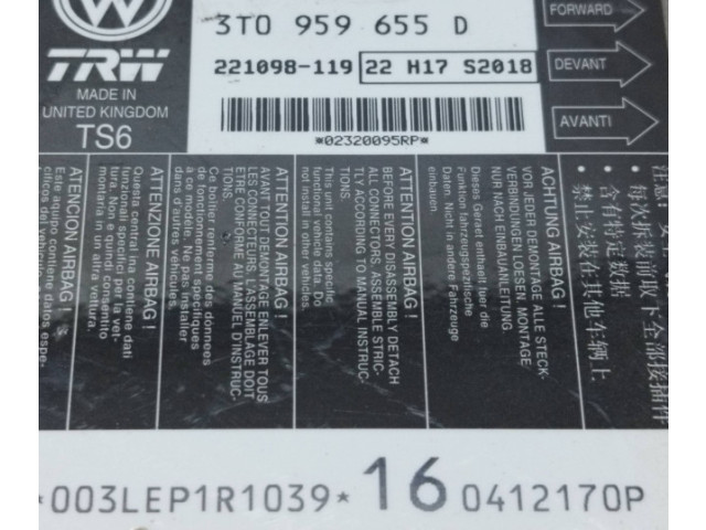 Блок подушек безопасности 3T0959655D, 321098119 Skoda Superb B6 (3T)