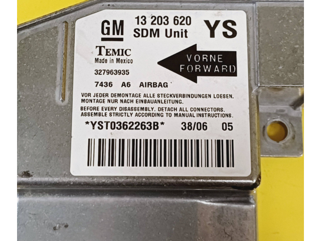 Блок подушек безопасности 13203620, 13203620YS Opel Meriva A