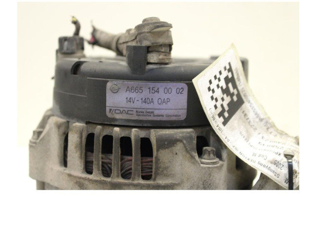 Генератор A6651540002, 140A   SsangYong Korando      