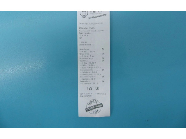 Генератор 03L903024L, IMPRK1235680   Skoda Octavia Mk3 (5E)      