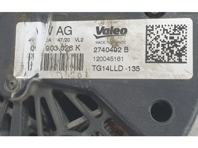 Генератор 05E903026K, 05E903026K Skoda Fabia Mk3 (NJ)