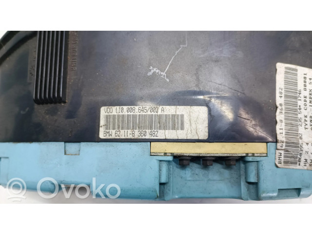 Přístrojová deska BMW 3 E36 1996 110008645002A, 62118360482