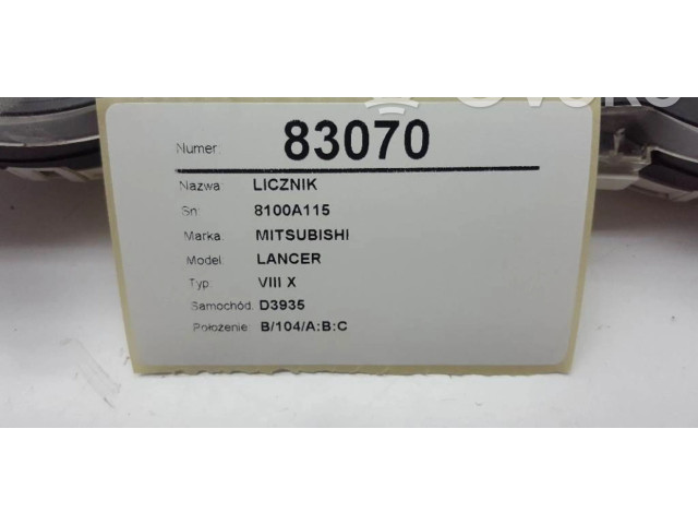 Панель приборов 8100A115 Mitsubishi Lancer VIII