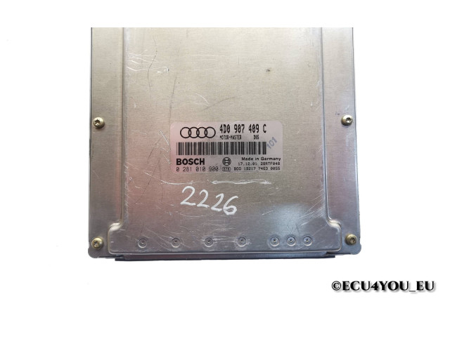 Блок управления двигателя 4D0907409C, 0281010900   Audi A8 S8 D2 4D