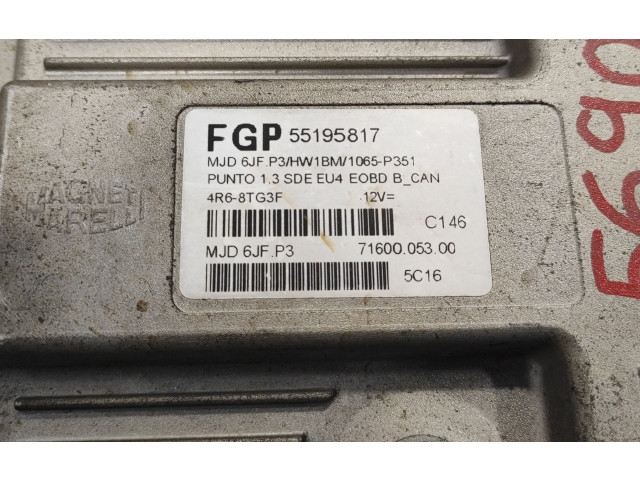 Řídící jednotka 55195817, MJD6JFP3 Fiat Punto Evo 2005