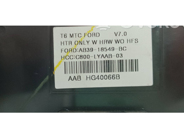 Блок управления климат-контролем C800LYAAB03, AB3918549BC   Ford Ranger