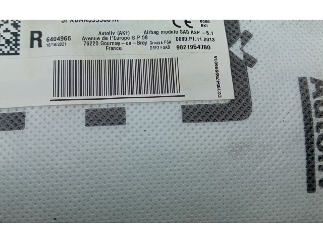 Подушка безопасности в сиденье 9821954780 Peugeot 2008 II