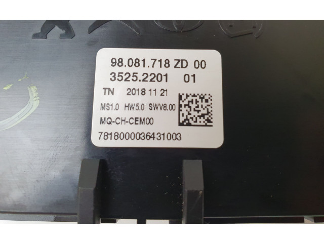 Блок управления климат-контролем 98081718ZD Opel Combo E