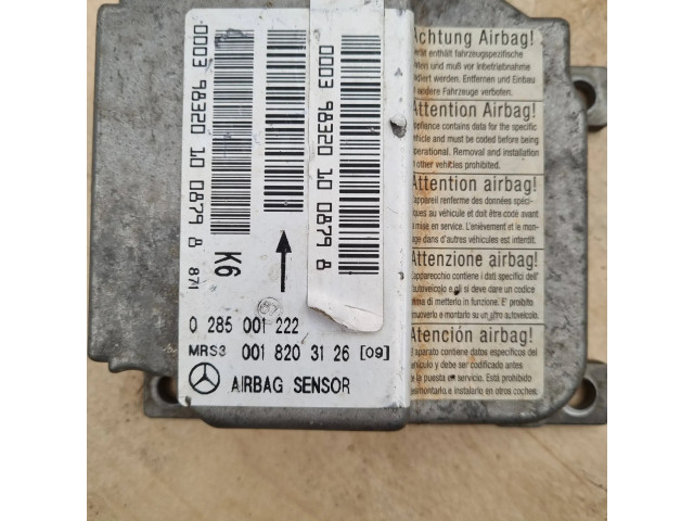 Блок подушек безопасности 0018203126, 0285001222   Mercedes-Benz A W168