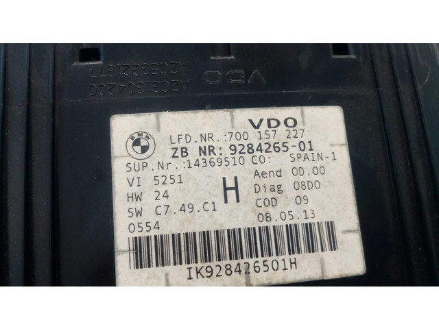 Přístrojová deska BMW X1 E84 2013 9284265, 62109284265