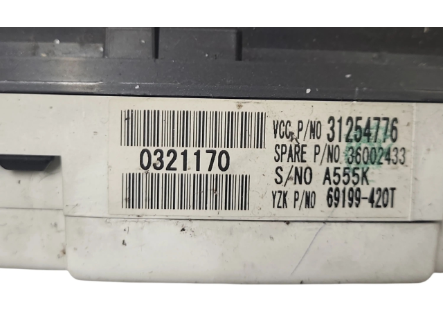 Přístrojová deska Volvo V50 2008 31254776, 69199420T