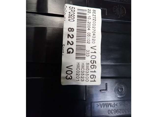 Přístrojová deska Seat Toledo III (5P) 2004 5P0920822G