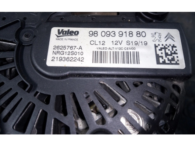 Генератор 9809391880 Peugeot 2008 II