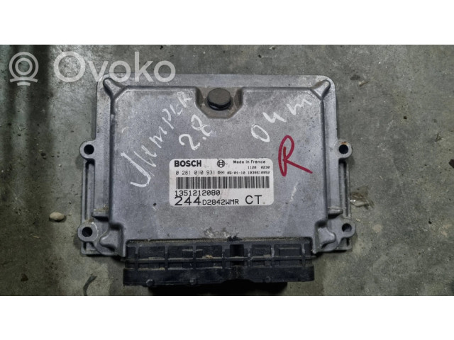 Блок управления двигателя 1351212080, 0281010931   Citroen Jumper