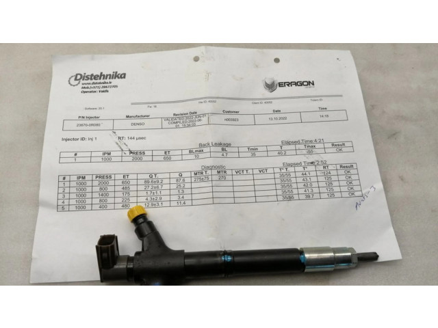 Vstřikovač 2367029135, 236700R080 Toyota Auris 150 pro naftový motor 2.2 2ADFHV