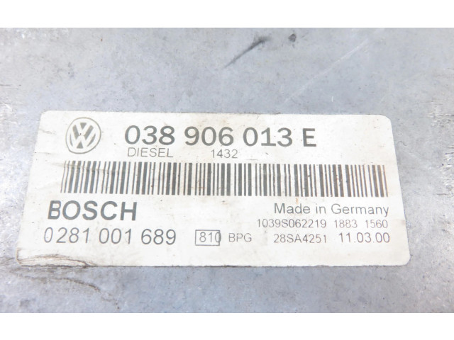 Řídící jednotka 0281001689, 038906013E Volkswagen Caddy 1999