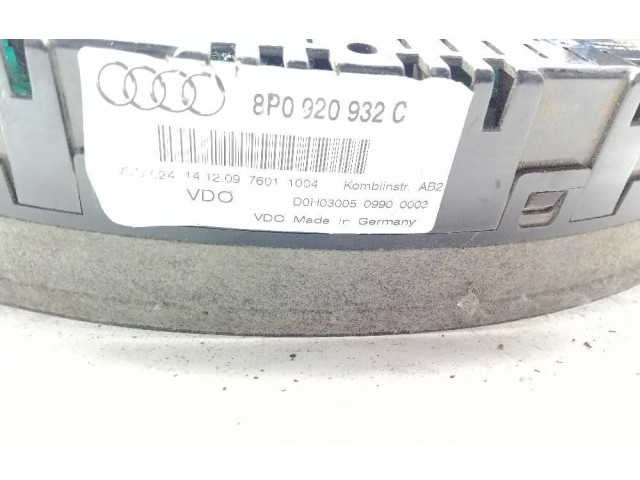 Панель приборов 8P0920932C Audi A3 S3 A3 Sportback 8P