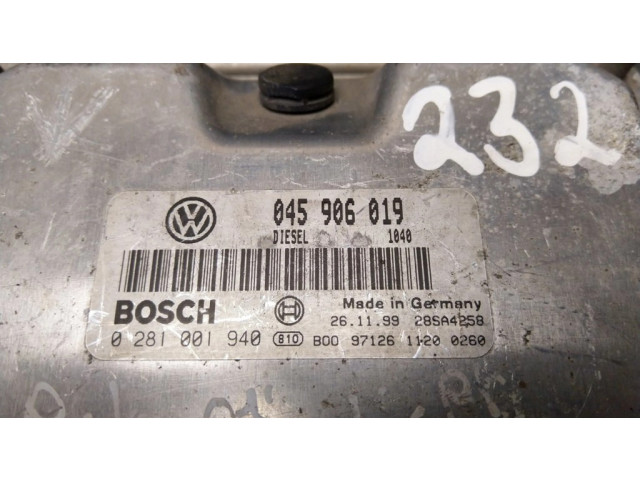 Řídící jednotka 045906019, 0281001940 Volkswagen Polo III 6N 6N2 6NF 2001