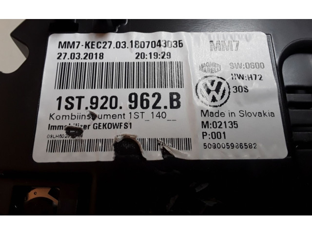 Спидометр (приборный щиток) 1ST920962B Skoda Citigo