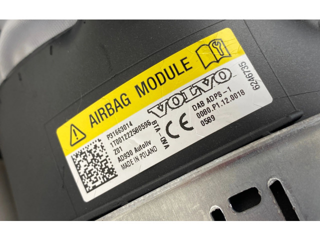 Подушка безопасности водителя 31663014, 6246735 Volvo V90 Cross Country