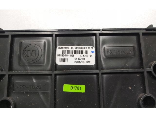 Блок управления климат-контролем 9825993277 Citroen Berlingo