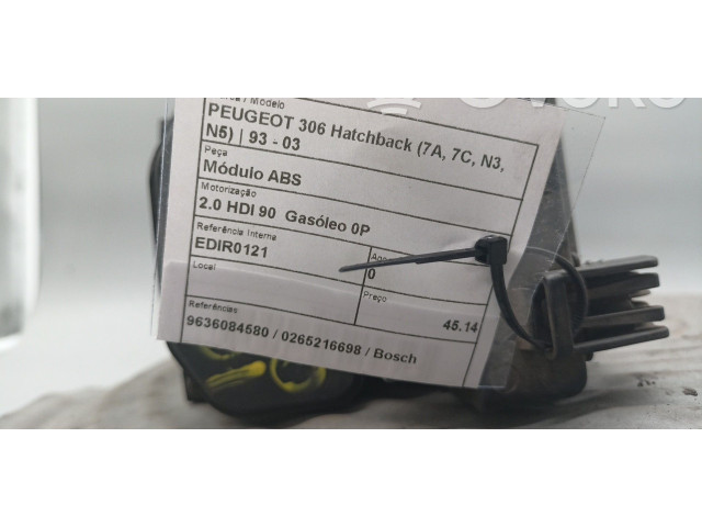 Блок АБС 9636084580, 0265216698   Peugeot  306   -  года