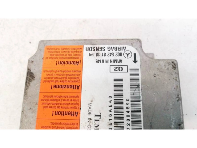 Блок подушек безопасности 0018203126, 0285001222   Mercedes-Benz A W168