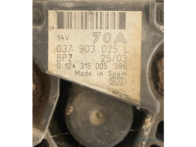 Генератор 0124315005386, 037903025L Volkswagen Lupo