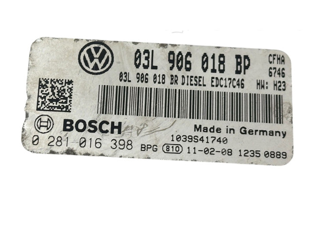 Блок управления двигателя 03L906018BP, 03L906018BR Skoda Yeti (5L)