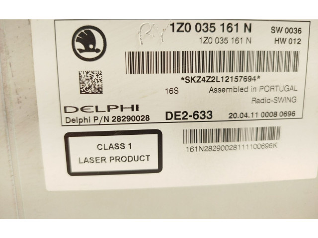 Блок управления HiFi audio 1Z0035161N    Skoda Octavia Mk2 (1Z) 2004 - 2013 года