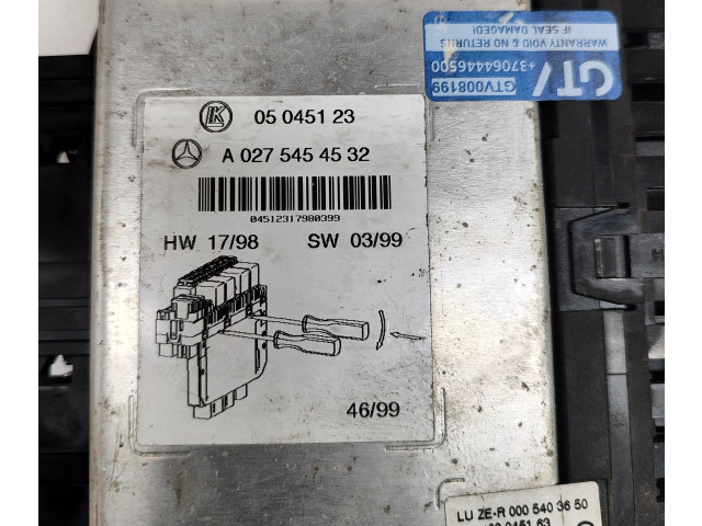 Pojistková skříňka A0275454532, 05045123 Mercede-Benz S W220 1999